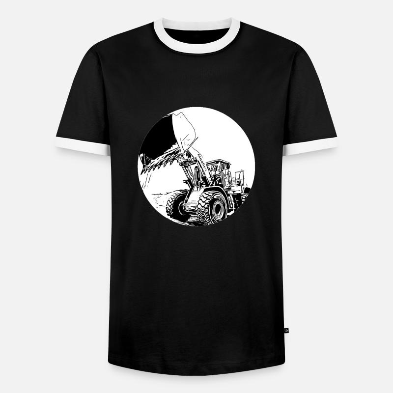 Loader - Men's Ringer Shirt - black/white