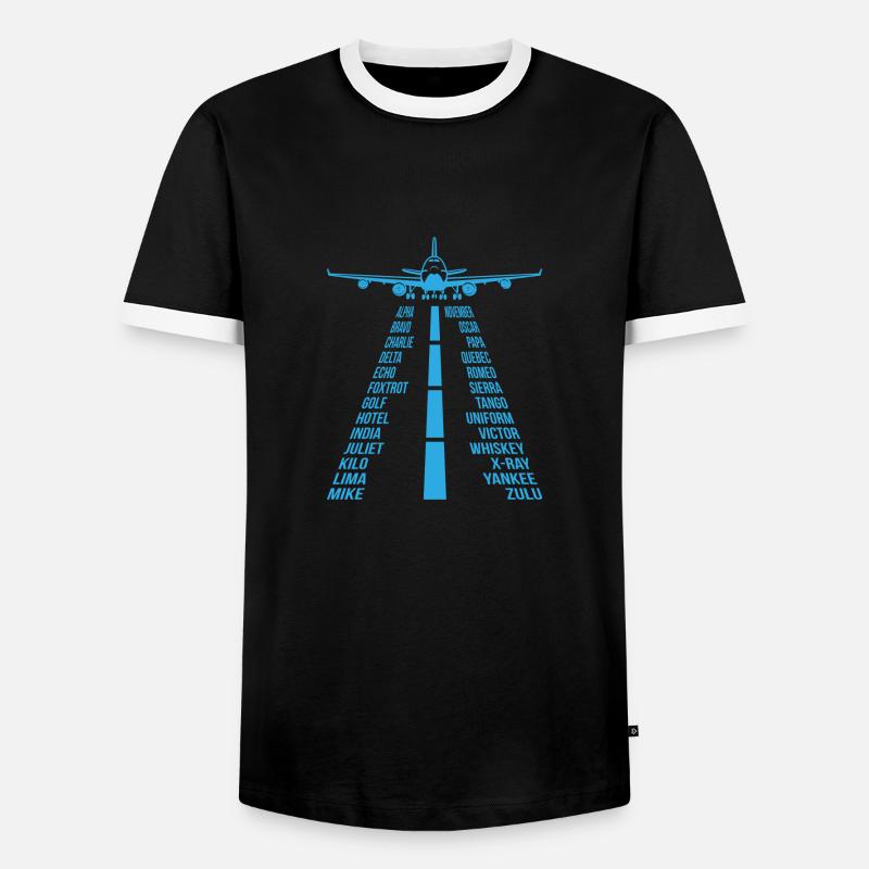 Flugzeug Pilot Copilot Geschenk - Männer Kontrast-T-Shirt - Schwarz/Weiß