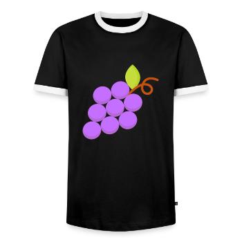 Traube - T-shirt contrasté Homme - noir/blanc - Devant - AI Model Female 172 light (172cm) & AI Model Male 178 light (178cm)