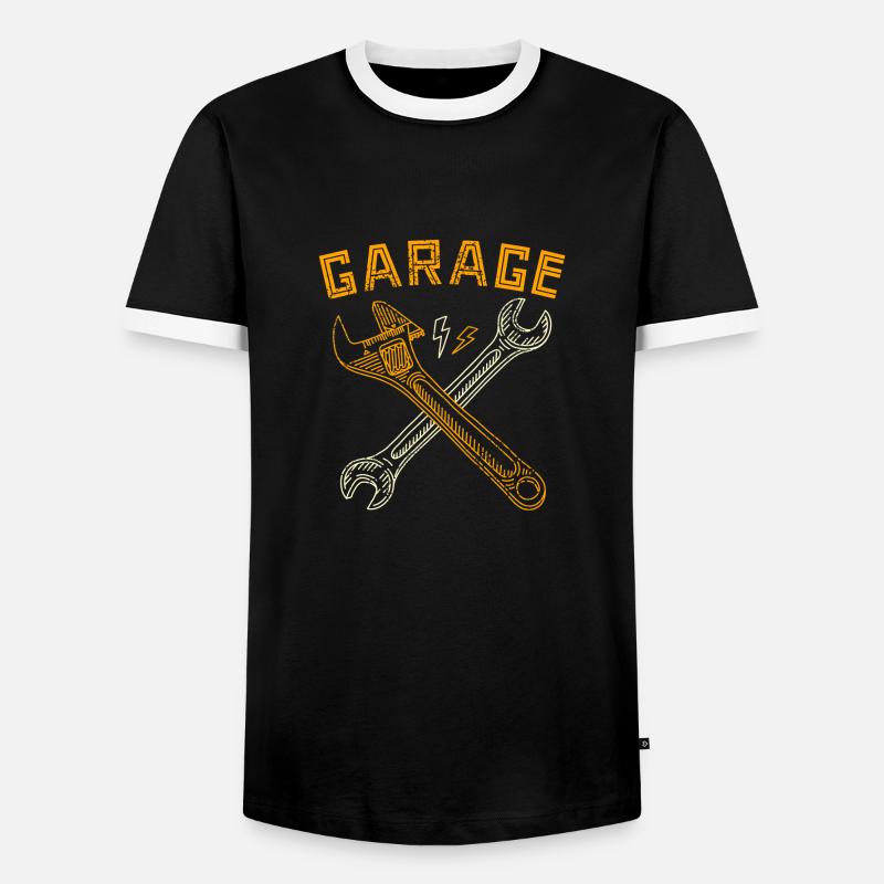 Garage Tools Key Workshop - Men's Ringer Shirt - black/white