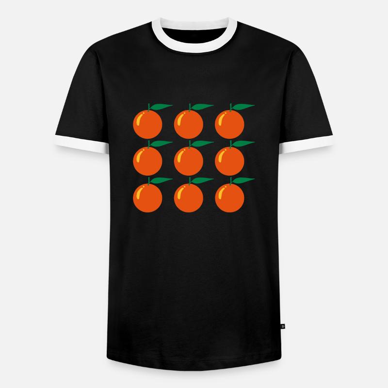 Oranges - Men's Ringer Shirt - black/white