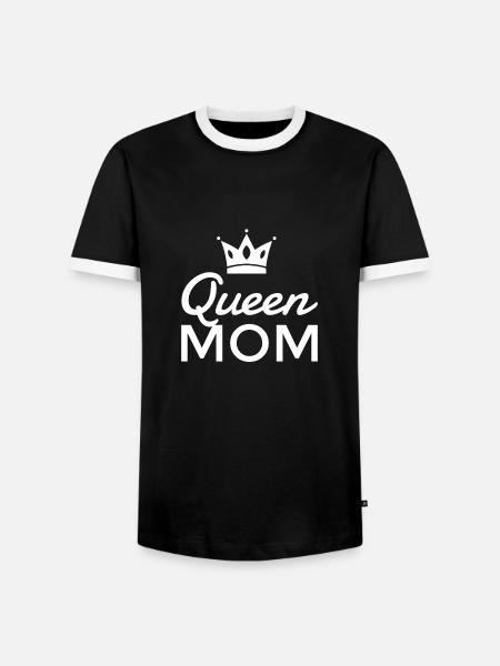 Queen Mom - Men's Ringer Shirt - black/white