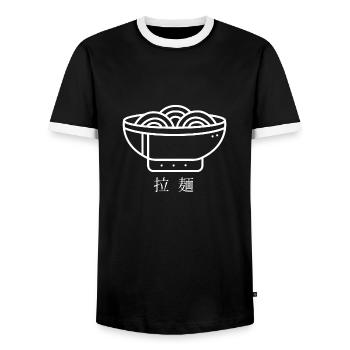 Ramen - Männer Kontrast-T-Shirt - Schwarz/Weiß - Vorne - AI Model Female 172 light (172cm) & AI Model Male 178 light (178cm)