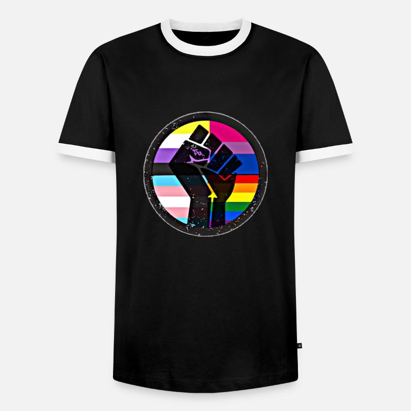Pride - Men's Ringer Shirt - black/white