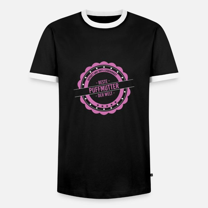 Die beste und liebenswerte Puffmutter - Männer Kontrast-T-Shirt - Schwarz/Weiß