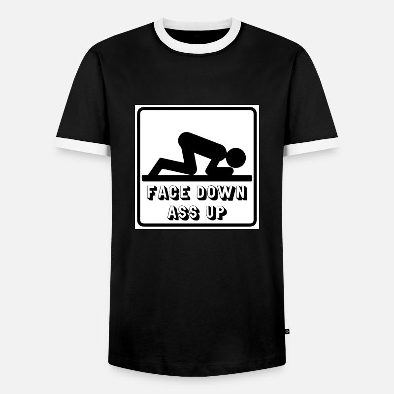 Face Down Ass Up - Männer Kontrast-T-Shirt - Schwarz/Weiß