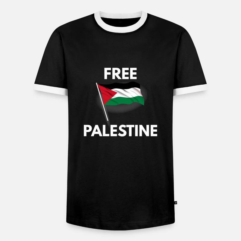 Libérer la Palestine - T-shirt contrasté Homme - noir/blanc