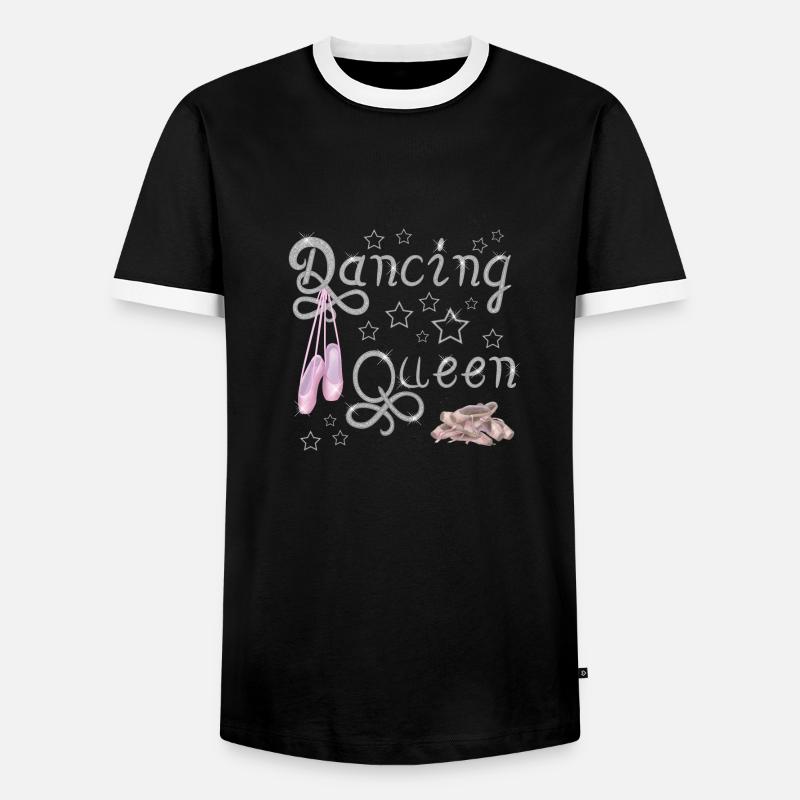 Dancing queen-Silver - Men's Ringer Shirt - black/white