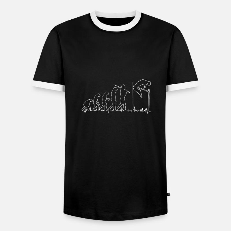 Evolution High Jump Athletics - Men's Ringer Shirt - black/white
