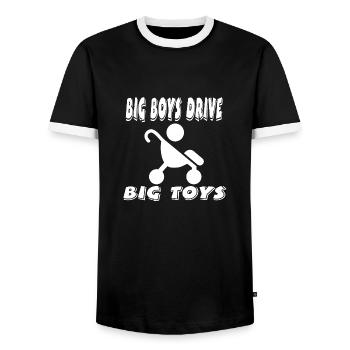 Kinder - Männer Kontrast-T-Shirt - Schwarz/Weiß - Vorne - AI Model Female 172 light (172cm) & AI Model Male 178 light (178cm)