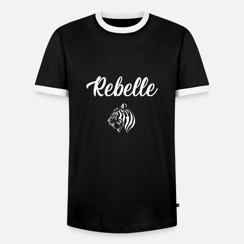 rebellious gift idea - Men's Ringer Shirt - black/white