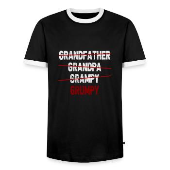 Grandfather Grandpa Grampy Grumpy Grandad - Men's Ringer Shirt - black/white - Front - AI Model Female 172 light (172cm) & AI Model Male 178 light (178cm)