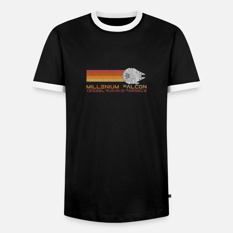 12 parsecs - Men's Ringer Shirt - black/white