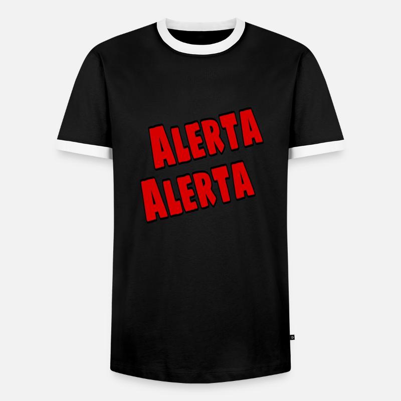 Antifa - Männer Kontrast-T-Shirt - Schwarz/Weiß