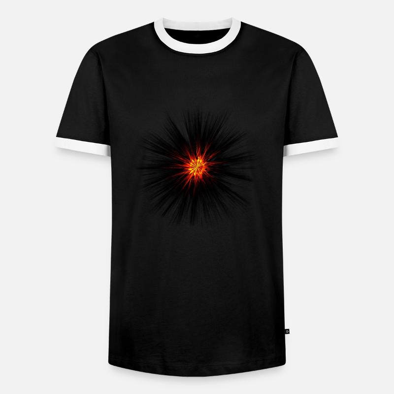 Dark Explosion - Men's Ringer Shirt - black/white