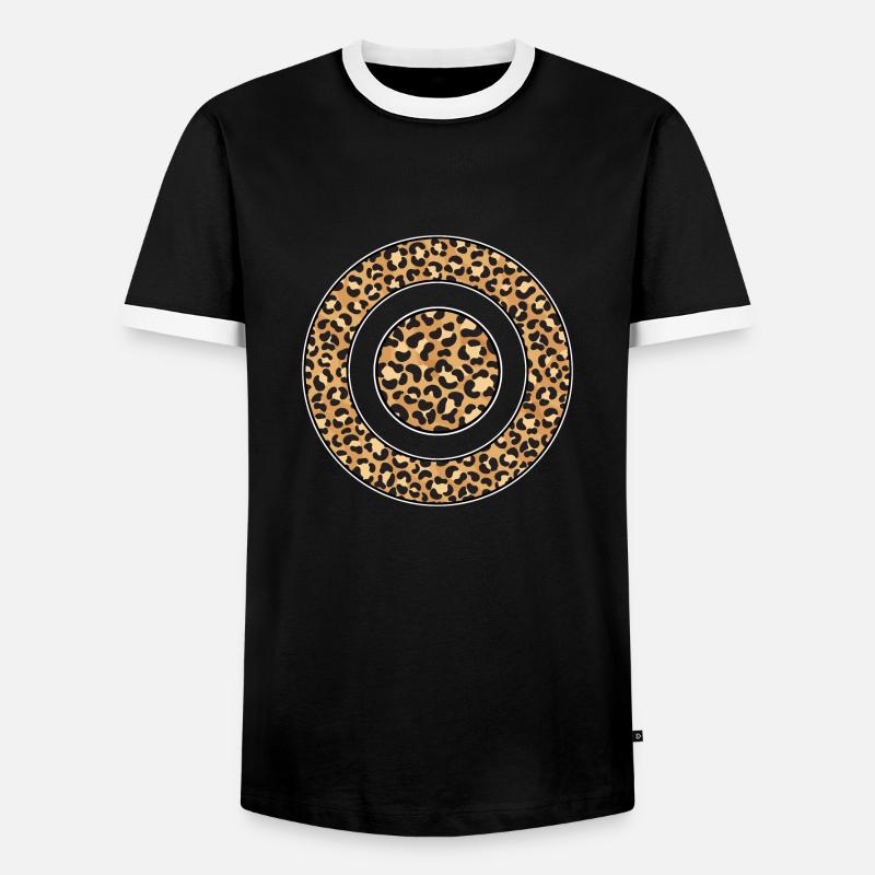 MephistoDesign Leopard Target - T-shirt contrasté Homme - noir/blanc