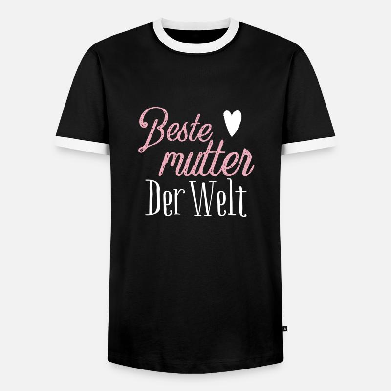 Beste Mutter der welt - Männer Kontrast-T-Shirt - Schwarz/Weiß