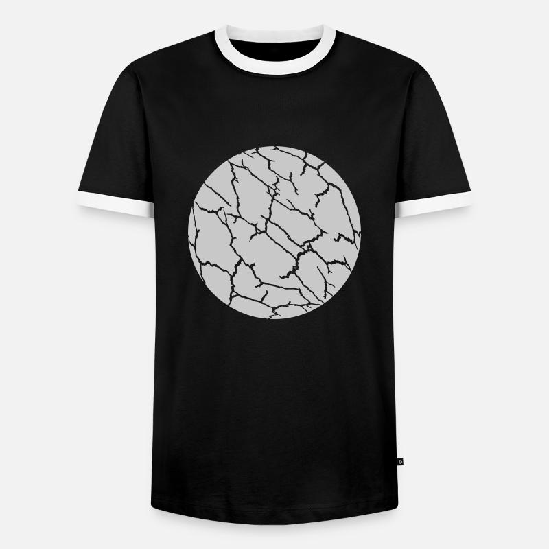 Ball Risse Muster Textur - Männer Kontrast-T-Shirt - Schwarz/Weiß