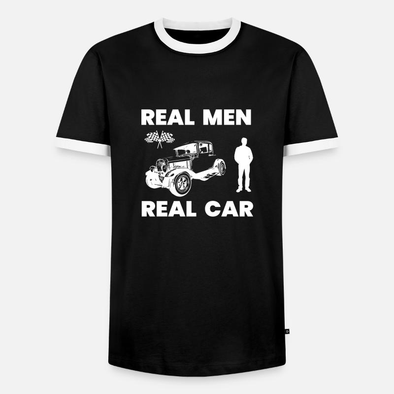 Auto - Männer Kontrast-T-Shirt - Schwarz/Weiß