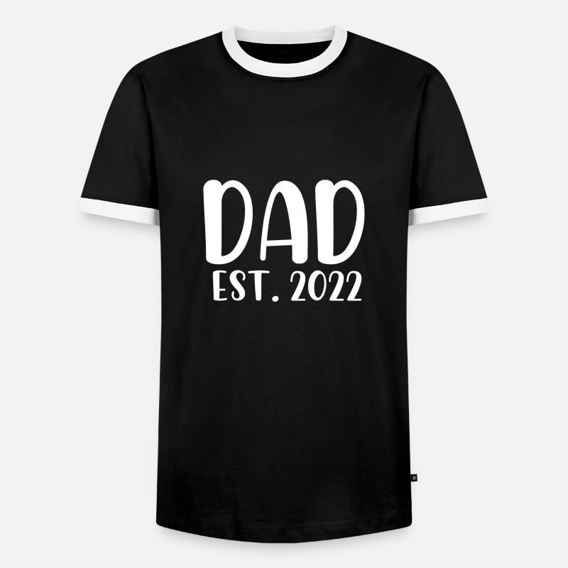 Dad est 2022 - Männer Kontrast-T-Shirt - Schwarz/Weiß