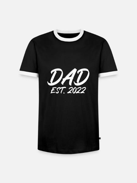 Dad est 2022 - Männer Kontrast-T-Shirt - Schwarz/Weiß