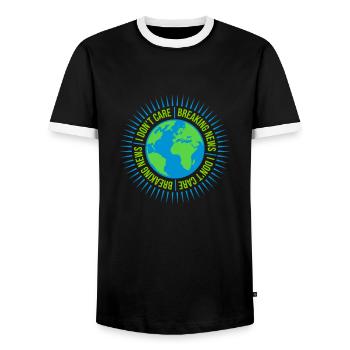Les dernières nouvelles ne le font pas - T-shirt contrasté Homme - noir/blanc - Devant - AI Model Female 172 light (172cm) & AI Model Male 178 light (178cm)
