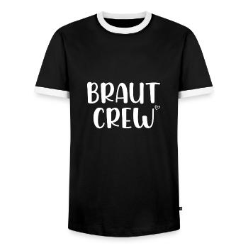 Braut Crew - Männer Kontrast-T-Shirt - Schwarz/Weiß - Vorne - AI Model Female 172 light (172cm) & AI Model Male 178 light (178cm)