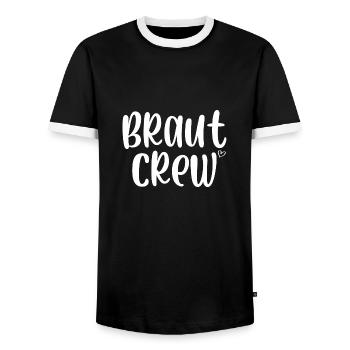 Braut Crew - Männer Kontrast-T-Shirt - Schwarz/Weiß - Vorne - AI Model Female 172 light (172cm) & AI Model Male 178 light (178cm)