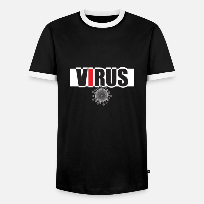 Virus - Men's Ringer Shirt - black/white