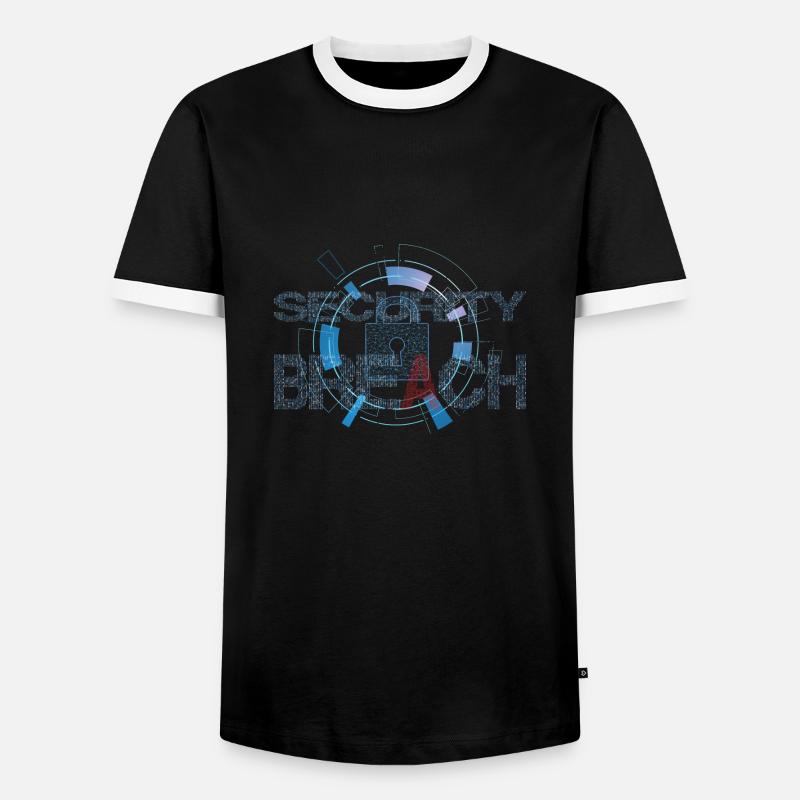 Security Breach - Männer Kontrast-T-Shirt - Schwarz/Weiß
