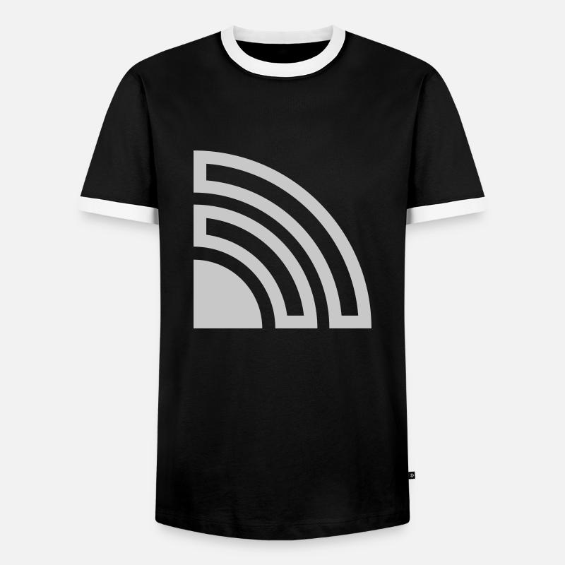 Data transmission poor Wifi - Men's Ringer Shirt - black/white
