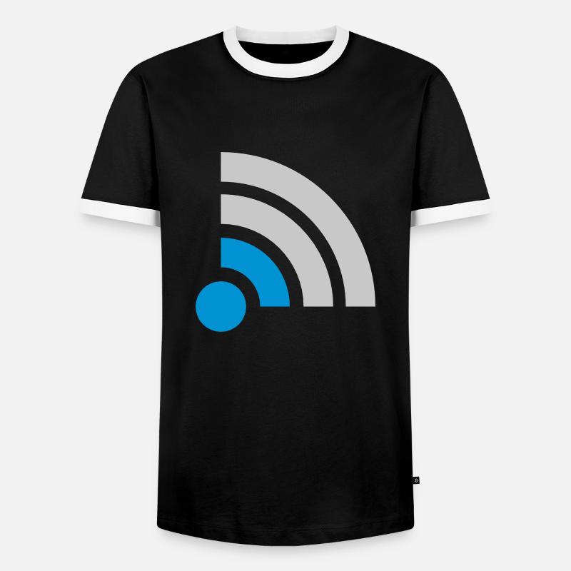 Icon Connection problems no Wifi - Men's Ringer Shirt - black/white