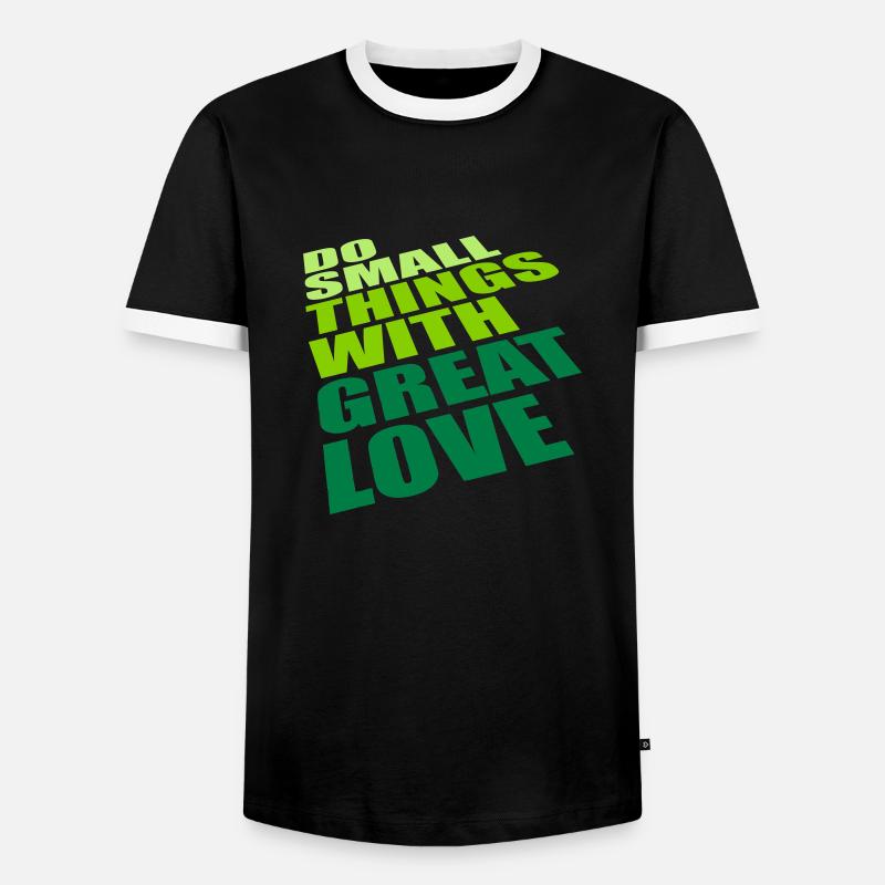 Quote do small things - Men's Ringer Shirt - black/white