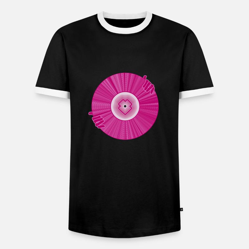 SCHEIBE - Männer Kontrast-T-Shirt - Schwarz/Weiß