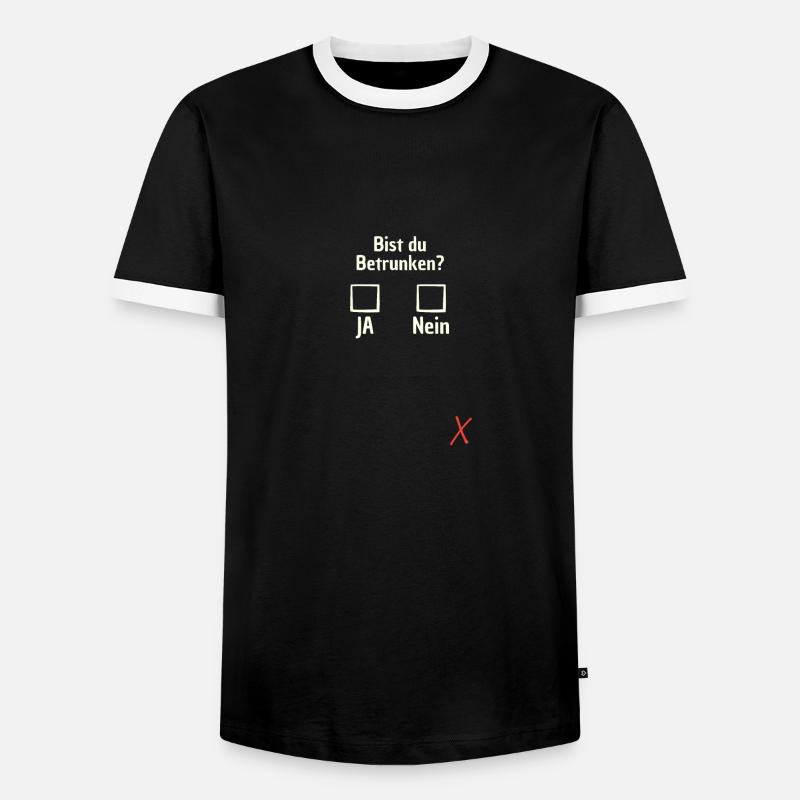 Drunk? - Men's Ringer Shirt - black/white