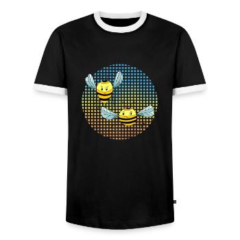 Insekten - Männer Kontrast-T-Shirt - Schwarz/Weiß - Vorne - AI Model Female 172 light (172cm) & AI Model Male 178 light (178cm)
