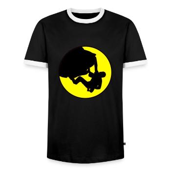 Grimpeur - Boulder - T-shirt contrasté Homme - noir/blanc - Devant - AI Model Female 172 light (172cm) & AI Model Male 178 light (178cm)