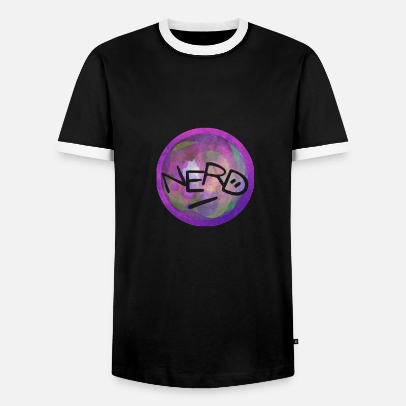 NERD - Männer Kontrast-T-Shirt - Schwarz/Weiß