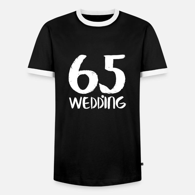 65 wedding - Männer Kontrast-T-Shirt - Schwarz/Weiß