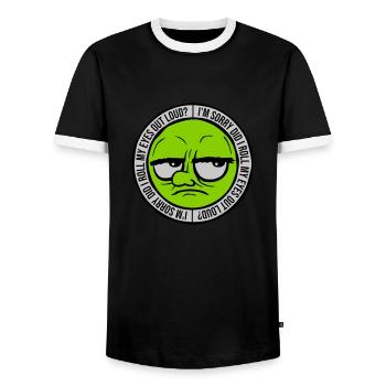Roll My Eyes Out - Männer Kontrast-T-Shirt - Schwarz/Weiß - Vorne - AI Model Female 172 light (172cm) & AI Model Male 178 light (178cm)