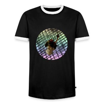 DüsseldorfDirtyPastel - T-shirt contrasté Homme - noir/blanc - Devant - AI Model Female 172 light (172cm) & AI Model Male 178 light (178cm)