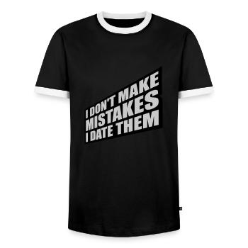 Date Erreurs Citation Logo - T-shirt contrasté Homme - noir/blanc - Devant - AI Model Female 172 light (172cm) & AI Model Male 178 light (178cm)
