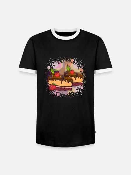 Cake - Men's Ringer Shirt - black/white
