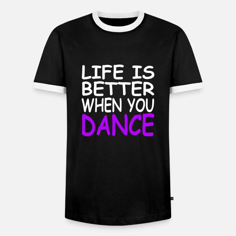 Dance - Men's Ringer Shirt - black/white