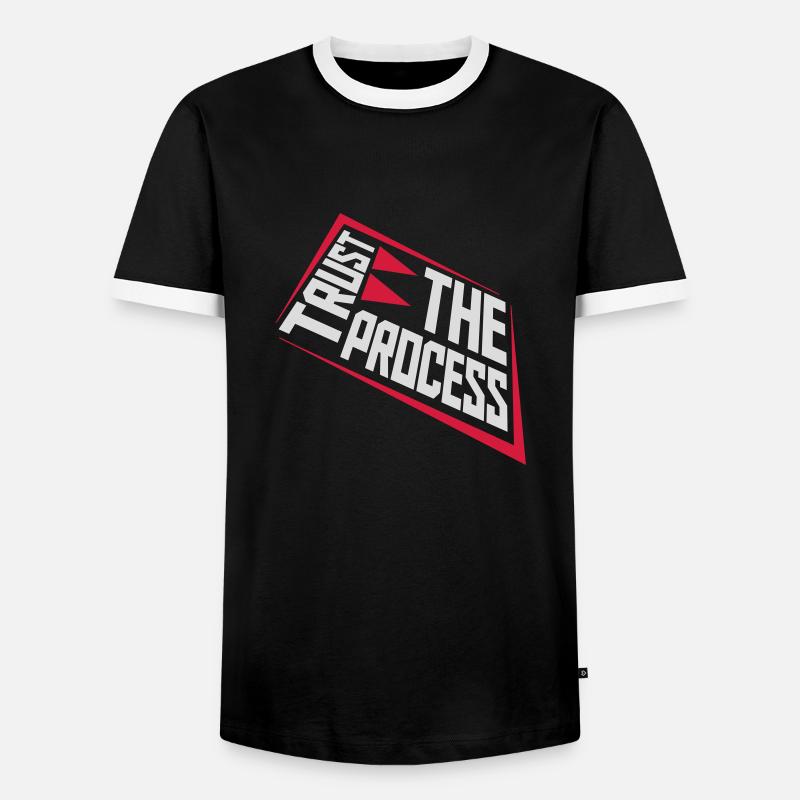 trust the process Zitat - Männer Kontrast-T-Shirt - Schwarz/Weiß