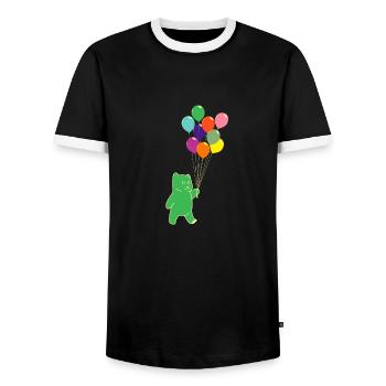 Anniversaire Gummy Bears Balloons Cadeau enfant - T-shirt contrasté Homme - noir/blanc - Devant - AI Model Female 172 light (172cm) & AI Model Male 178 light (178cm)