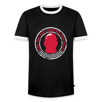 look soon citation de chemise - T-shirt contrasté Homme - noir/blanc - Devant - AI Model Female 172 light (172cm) & AI Model Male 178 light (178cm)