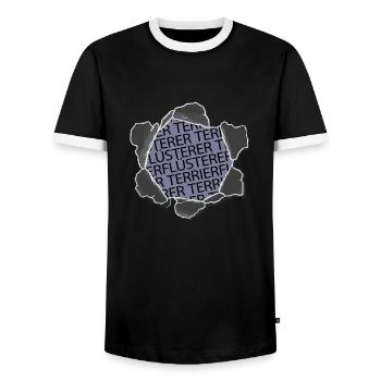 doggie geburtstag geschenk bachhund tier - Männer Kontrast-T-Shirt - Schwarz/Weiß - Vorne - AI Model Female 172 light (172cm) & AI Model Male 178 light (178cm)