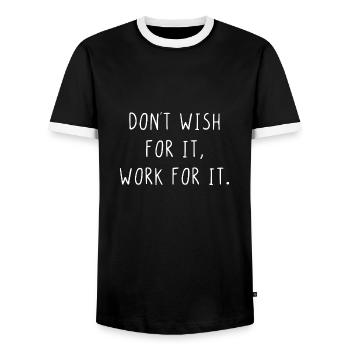 Je ne souhaite pas que cela fonctionne pour cela - T-shirt contrasté Homme - noir/blanc - Devant - AI Model Female 172 light (172cm) & AI Model Male 178 light (178cm)