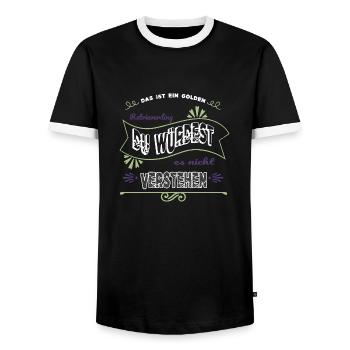 lieben tier haustier spruch chihuahua humor lustig - Männer Kontrast-T-Shirt - Schwarz/Weiß - Vorne - AI Model Female 172 light (172cm) & AI Model Male 178 light (178cm)